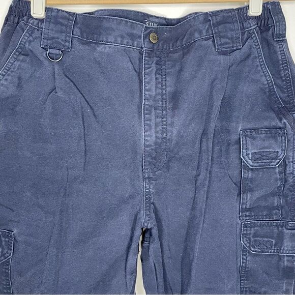 5.11 Tactical Cotton Canvas Pants Fire Navy Blue EMT Police 74251 Size 38/30 - Picture 2 of 6